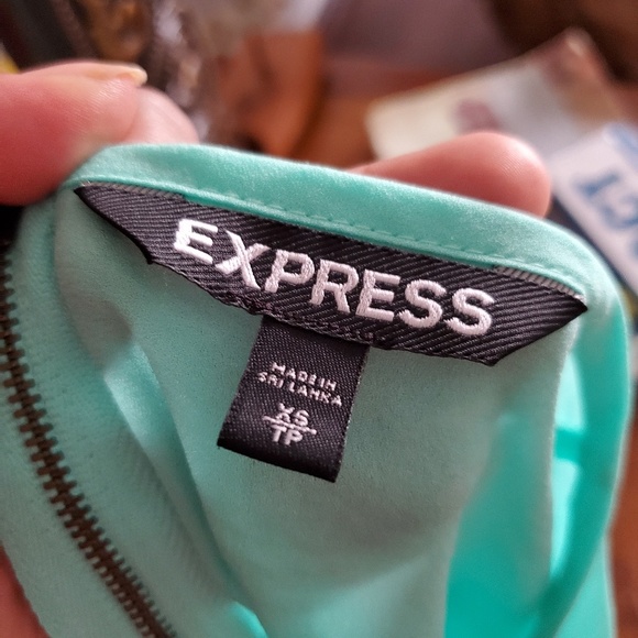 EXPRESS BLOUSE color Aqua very nice - Picture 3 of 3